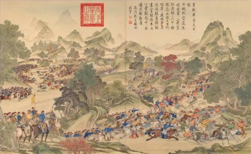 ラング・シャイニング Painting - ラング輝く戦争の古い中国のインク ジュゼッペ・カスティリオーネ